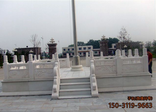 廣場(chǎng)國旗臺(tái)_漢白玉雕花工藝石雕雕塑
