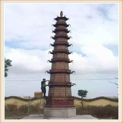 戶(hù)外景區(qū)大型銅雕佛塔雕塑