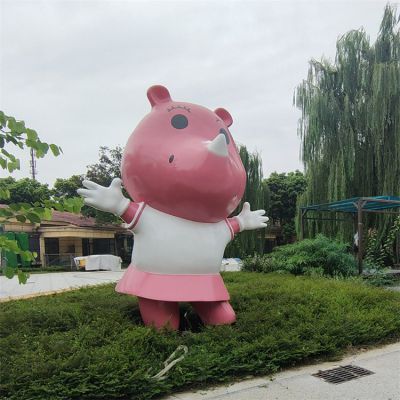 戶(hù)外園林?jǐn)[放大型玻璃鋼卡通主題公仔雕塑