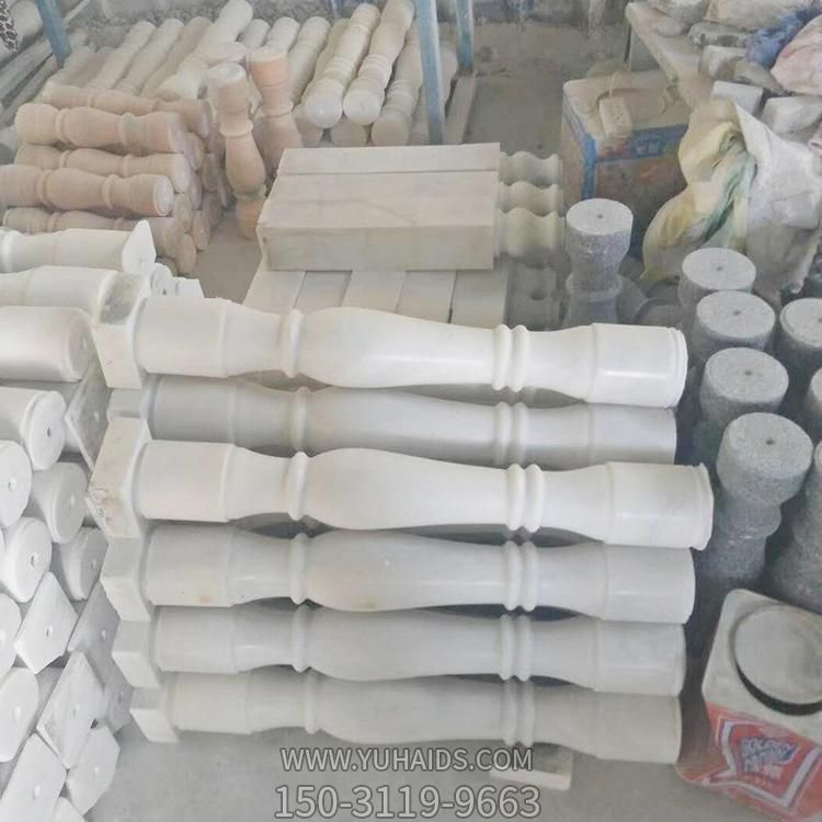 別墅陽(yáng)臺(tái)樓梯裝飾漢白玉雕刻歐式羅馬柱防護(hù)欄桿石柱雕塑