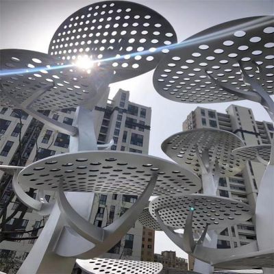 不銹鋼鏤空異形樹(shù) 大型戶(hù)外城市標(biāo)識(shí)雕塑