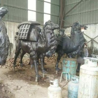 廣場大型玻璃鋼仿銅動(dòng)物駱駝雕塑
