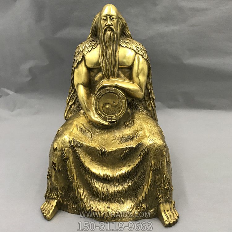 中華民族上古神話(huà)人物伏羲黃銅雕像雕塑