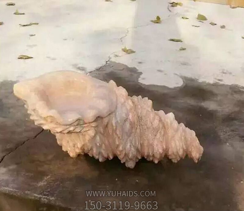 室內擺放的花崗巖石雕創(chuàng)意海螺雕塑