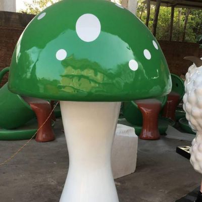 戶(hù)外園林景觀玻璃鋼卡通蘑菇雕塑