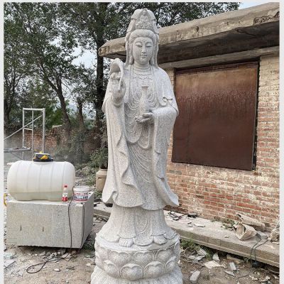 石雕觀音，花崗巖石材精雕佛像