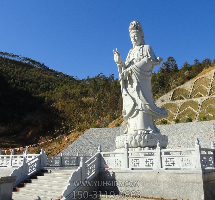 景區(qū)擺放大理石浮雕滴水觀(guān)音雕像雕塑