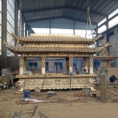 純銅大香爐，寺廟大型焚香爐