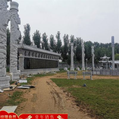 景區(qū)園林石雕龍柱、涼亭、影壁墻，庭院建筑構(gòu)件定制生產(chǎn)
