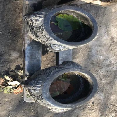 養(yǎng)花養(yǎng)魚(yú)青石石雕缸戶外庭院擺件