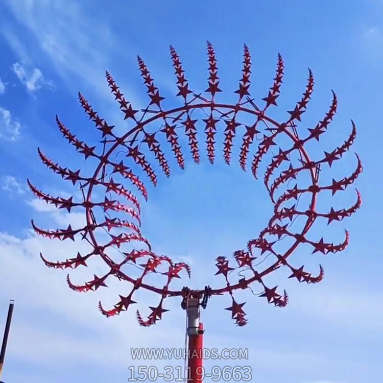 不銹鋼戶(hù)外園林景觀風(fēng)向景觀擺件雕塑