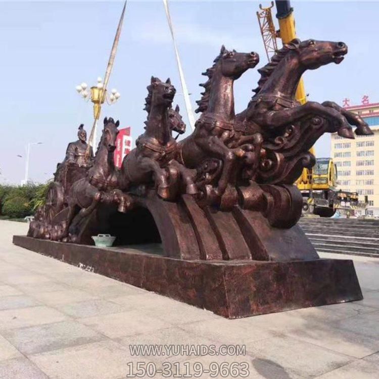 大型馬車雕塑，廣場(chǎng)馬拉車景觀雕塑