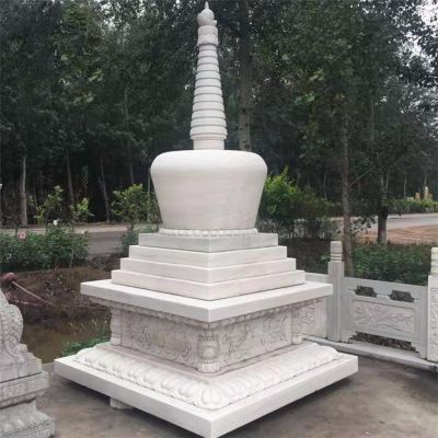 石質藏式白塔 景區(qū)石雕喇叭塔 雕塑