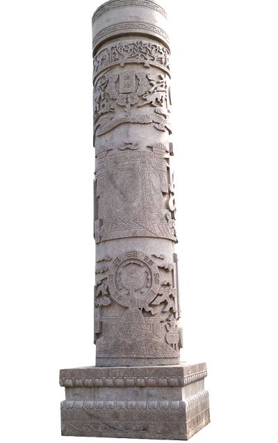 廣場(chǎng)擺放中國(guó)歷史文化景觀(guān)石柱