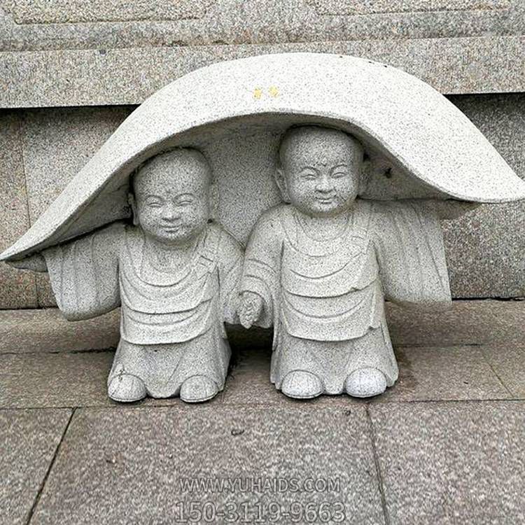 大理石，砂石石雕園林寺廟小沙彌擺件雕塑