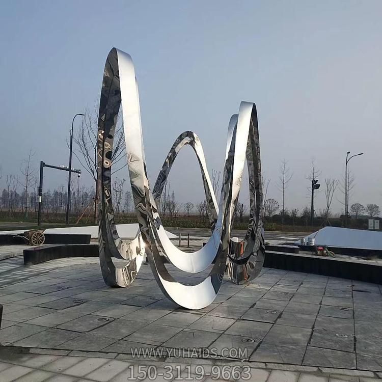 大型不銹鋼廣場(chǎng)雕塑 異形鏤空發(fā)光 戶(hù)外抽象景觀雕塑
