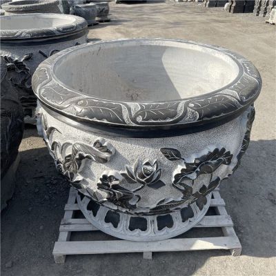 石雕水缸，水盆，荷花盆