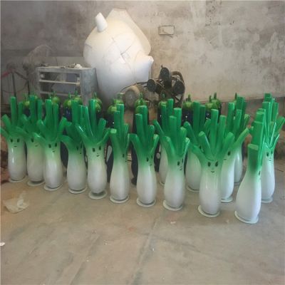 蔥，玻璃鋼卡通蔥雕塑擺件