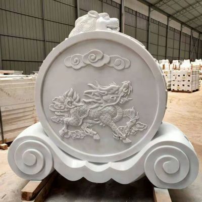 浮雕戶外門(mén)口抱鼓石雕塑