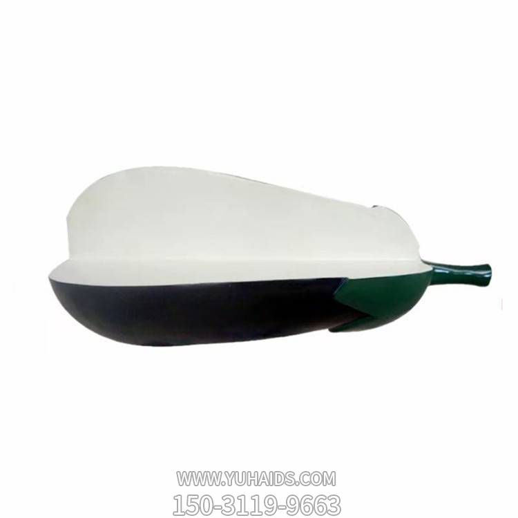 玻璃鋼茄子座椅凳，切開(kāi)的茄子雕塑