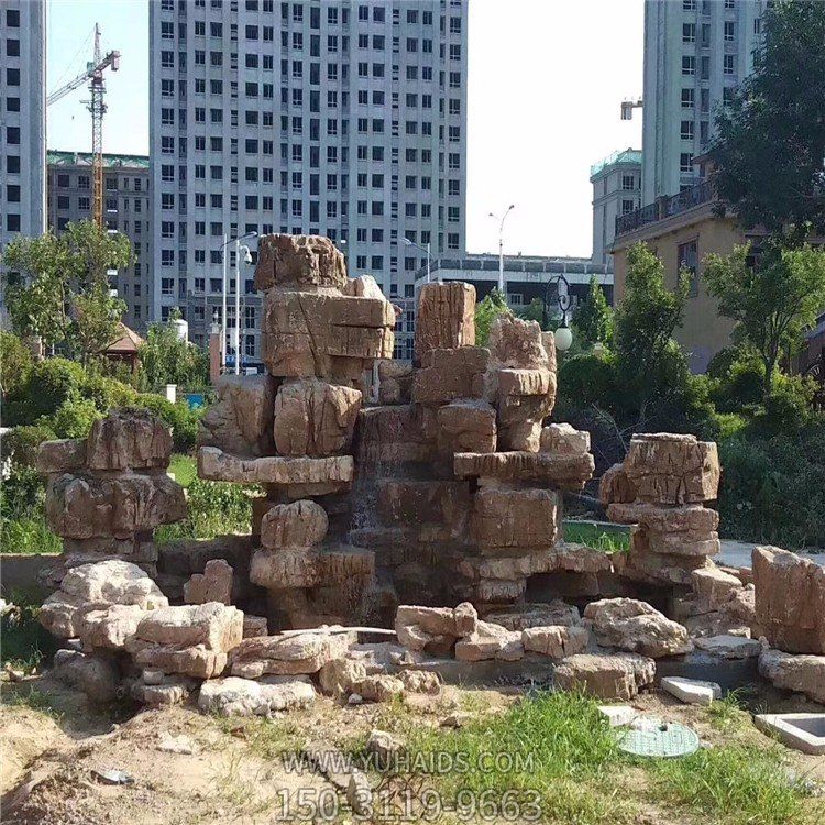 疊石假山，小區(qū)園林人造假山水景雕塑