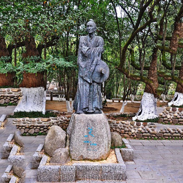 中國(guó)古代歷史名人著名畫家朱耷雕像雕塑