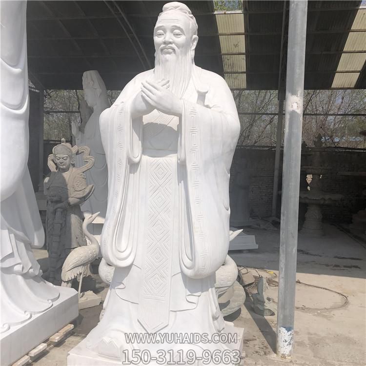 大理石石雕戶(hù)外園林景觀石雕古代名人景觀雕塑