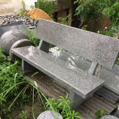 花崗巖石椅子，公園園林露天椅子