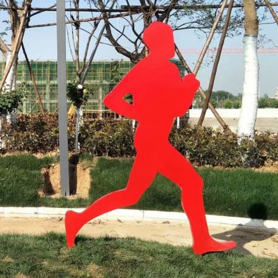 紅色 剪影 跑步 男 不銹鋼、鍍鋅板或玻璃鋼材質(zhì)