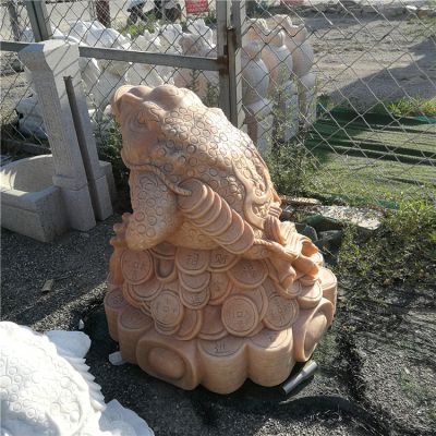 戶(hù)外一只石雕創(chuàng)意青蛙雕塑