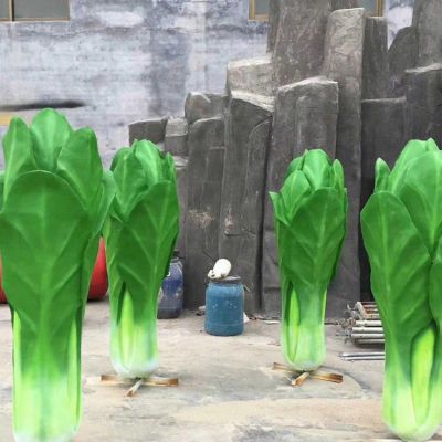 農場玻璃鋼創(chuàng)意仿真蔬菜大白菜雕塑