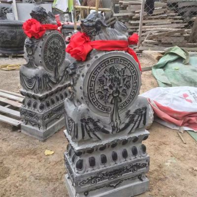 青石石雕園林戶(hù)外園林景觀(guān)鎮(zhèn)宅抱鼓石