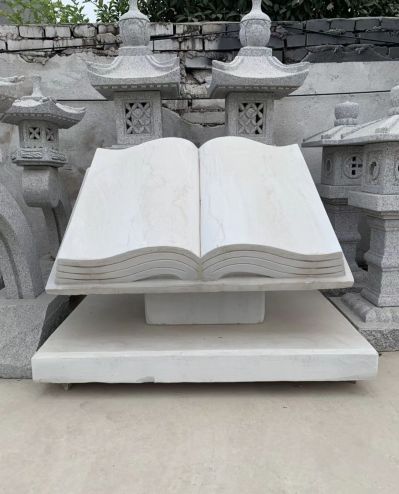 戶(hù)外景區(qū)大理石創(chuàng)意書(shū)雕塑