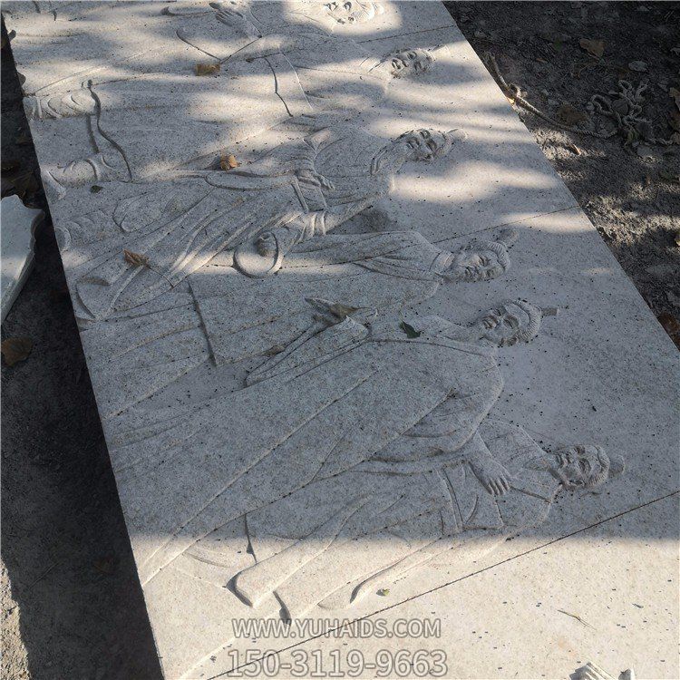 大理石浮雕古代名人人像戶外庭院石雕壁畫(huà)雕塑