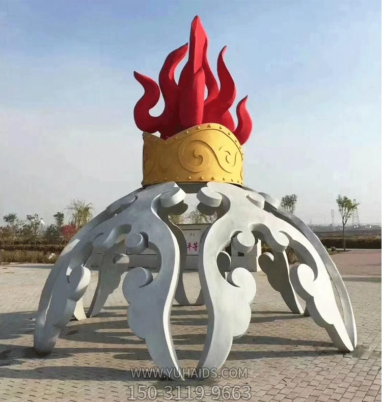 公園廣場(chǎng)擺放不銹鋼抽象景觀拱門(mén)雕塑