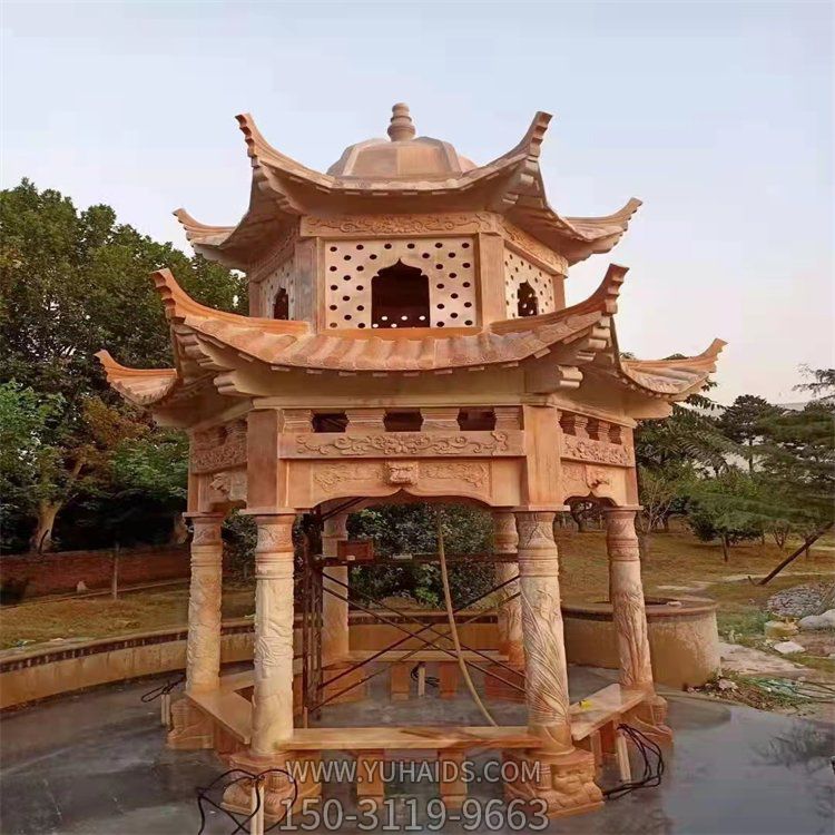戶外園林庭院大理石晚霞紅二層中式?jīng)鐾さ袼?>
                                <h2>戶外園林庭院大理石晚霞紅二層中式?jīng)鐾さ袼?參數(shù)說明</h2>
                                                                        <table>
                                      <tr>
                                        <th>產(chǎn)品標(biāo)題</th>
                                        <td>戶外園林庭院大理石晚霞紅二層中式?jīng)鐾さ袼?/td>
                                      </tr>
                                      <tr>
                                        <th>發(fā)布時(shí)間</th>
                                        <td>2023-06-08 07:22</td>
                                      </tr>
                                      <tr>
                                        <th>價(jià)格</th>
                                        <td><span>電話咨詢</td>
                                      </tr>
                                                                              <tr>
                                          <th>雕刻內(nèi)容</th>
                                          <td>園林、涼亭、園林</td>
                                        </tr>
                                                                              <tr>
                                          <th>制作材質(zhì)</th>
                                          <td>晚霞紅、大理石</td>
                                        </tr>
                                                                          </table>
                                <h2>戶外園林庭院大理石晚霞紅二層中式?jīng)鐾さ袼?詳細(xì)說明</h2>
                                <p>玉海雕塑是一家綜合性的雕塑公司，擁有多款戶外園林庭院大理石晚霞紅二層中式?jīng)鐾さ袼苣Ｐ?，可加工定制多種戶外園林庭院大理石晚霞紅二層中式?jīng)鐾さ袼?，支持材質(zhì)、樣式、風(fēng)格、尺寸大小等方面的調(diào)整修改定制。我們所加工制作的戶外園林庭院大理石晚霞紅二層中式?jīng)鐾さ袼苜|(zhì)優(yōu)價(jià)廉，遍布全國(guó)多個(gè)省市地區(qū)，想要了解更多案例圖片，請(qǐng)電話或微信咨詢。材質(zhì)、大小、樣式等都可以按需定制，還可根據(jù)您提供給的戶外園林庭院大理石晚霞紅二層中式?jīng)鐾さ袼軜訄D進(jìn)行制作！如有相關(guān)需求，歡迎致電（微信同號(hào)）：<span>150-3119-9663</span></p>
                                                                <div   class=