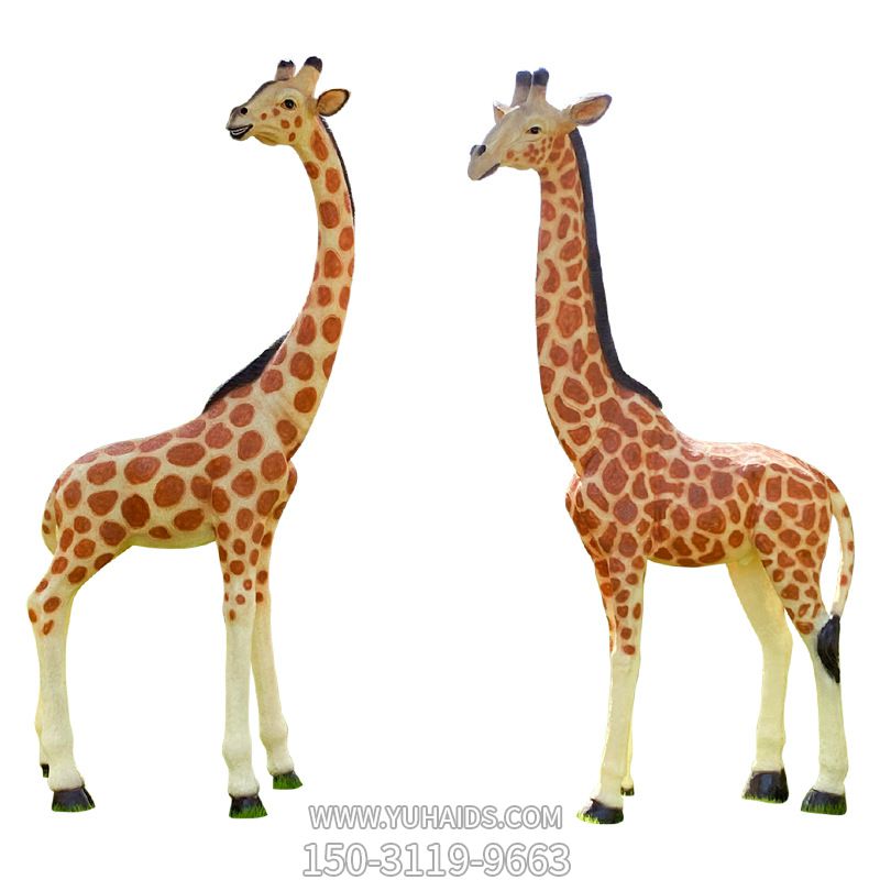 戶(hù)外草坪大型景觀仿真動(dòng)物長(zhǎng)頸鹿雕塑