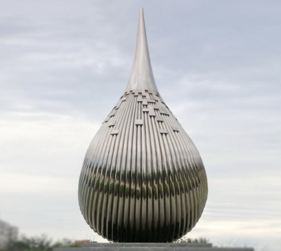 不銹鋼創(chuàng)意水滴，大型城市景觀(guān)雕塑