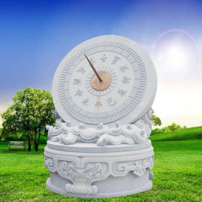 戶外園林景觀石雕赤道計(jì)時器日晷雕塑