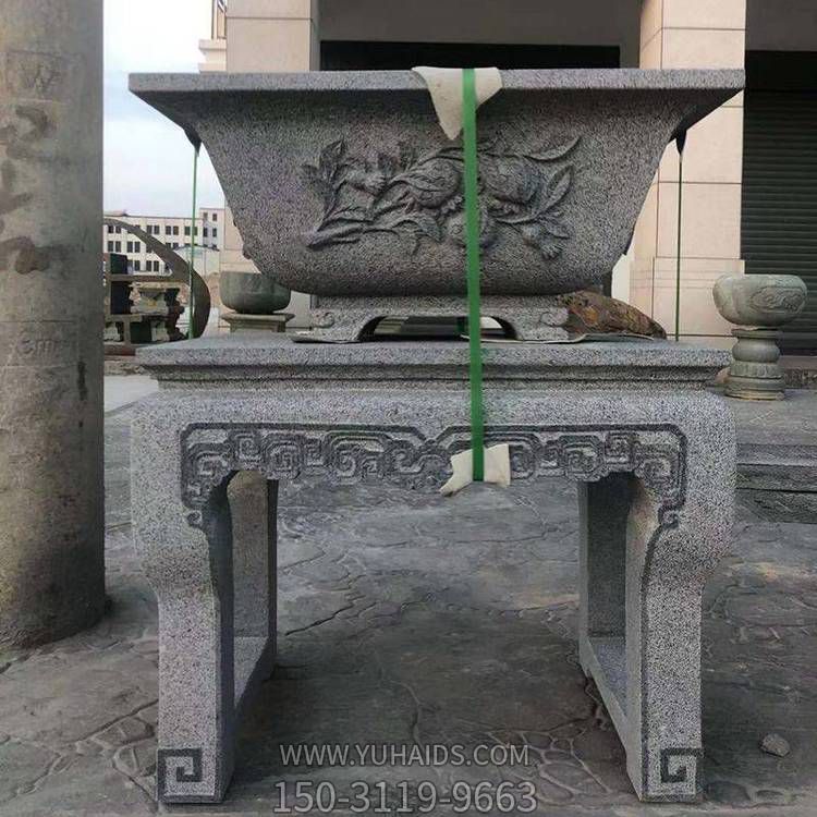 庭院戶(hù)外花崗巖中式仿古花園盆景底座花架雕塑