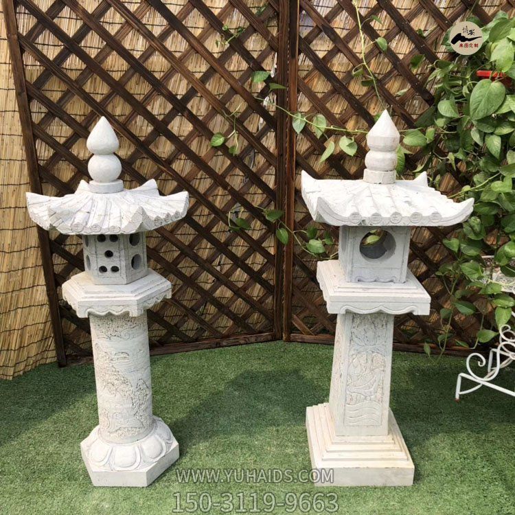 仿古石雕，庭院照明燈籠雕塑