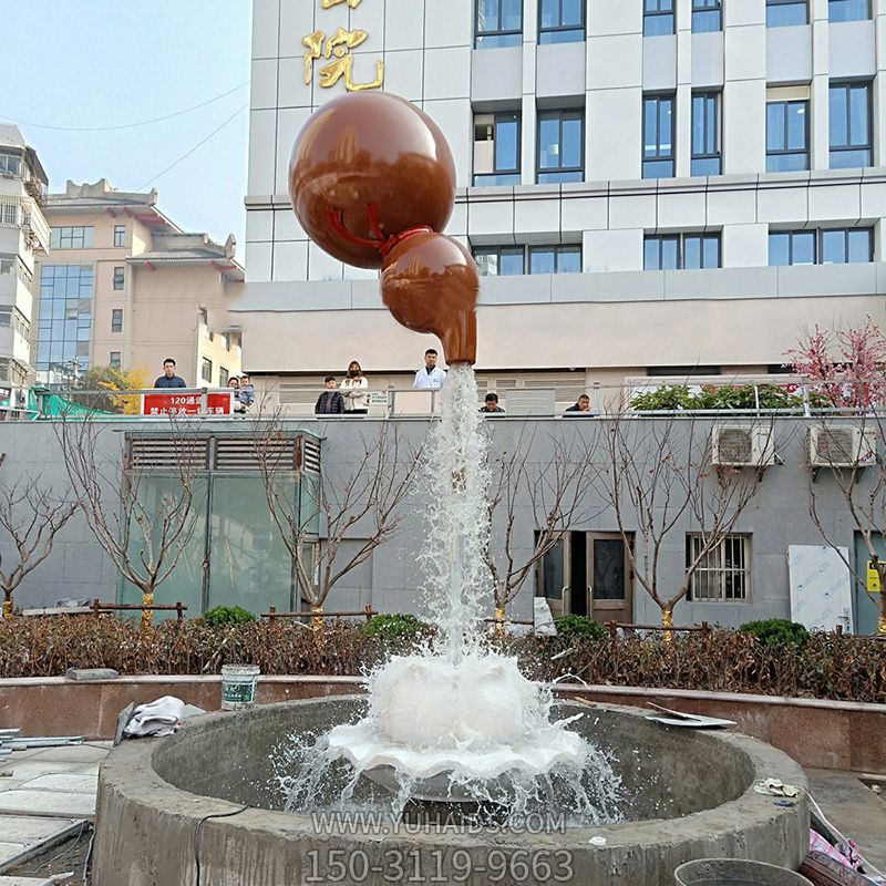 天壺“添?!眲?chuàng)意景觀葫蘆雕塑
