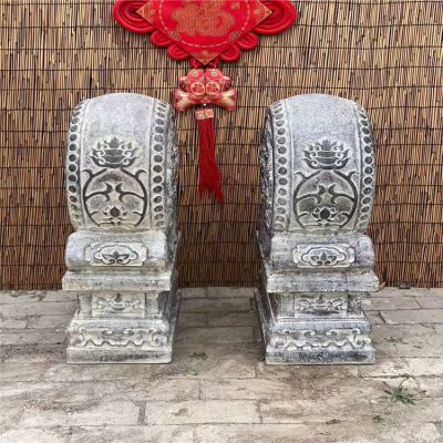 青石仿古抱鼓石，大理石古建大門門墩