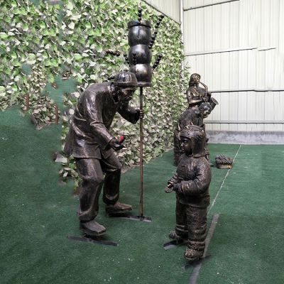 糖葫蘆，民俗生活情景雕塑