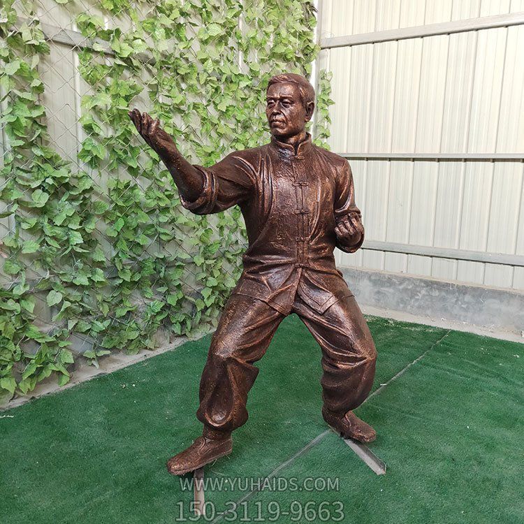 打拳，功夫人物鑄銅雕塑