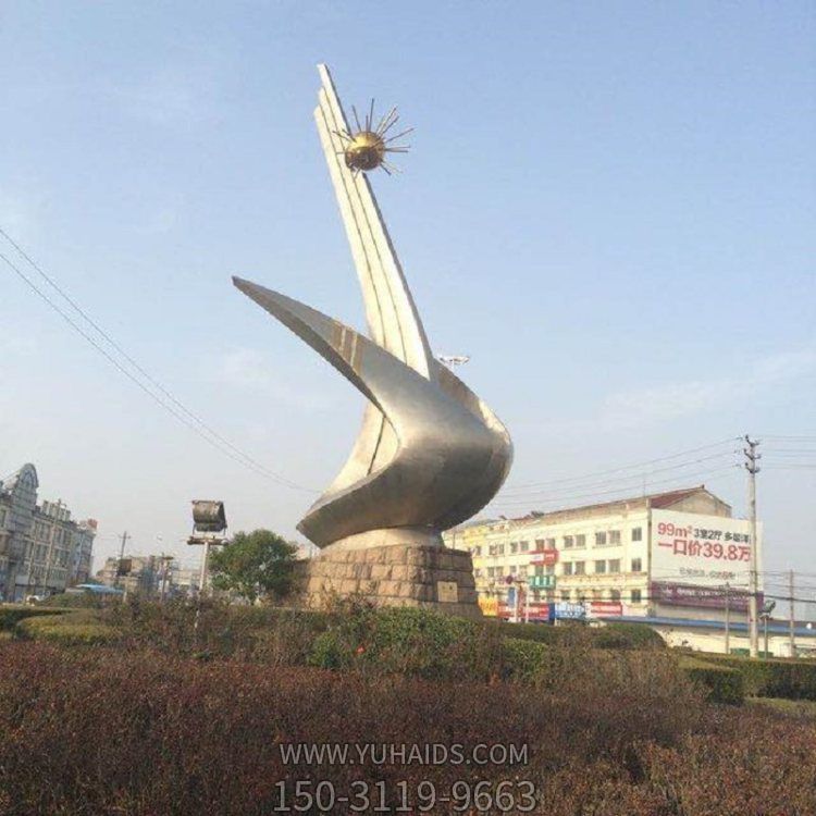 戶外廣場(chǎng)大型不銹鋼鏡面園林景觀擺件雕塑