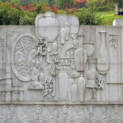 中國(guó)瓷器主題浮雕，石刻壁畫(huà)