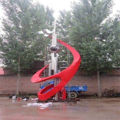 不銹鋼科技主題景觀雕塑，學(xué)校校園勵(lì)志雕塑