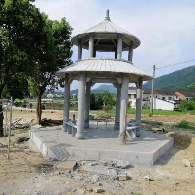 大理石石雕戶(hù)外園林景觀涼亭雕塑
