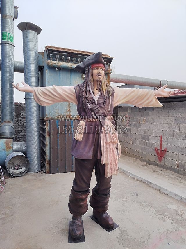 海賊王玻璃鋼仿真影視人物雕塑